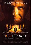 Red Dragon 2002 poster Anthony Hopkins Edward Norton Ralph Fiennes Brett Ratner