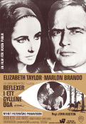 Reflexer i ett gyllene öga 1967 poster Elizabeth Taylor Marlon Brando Brian Keith John Huston