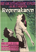 Regnmakaren 1956 poster Burt Lancaster Katharine Hepburn Joseph Anthony Filmbolag: Paramount