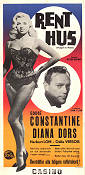 Rent hus 1958 poster Diana Dors Herbert Lom Eddie Constantine Alvin Rakoff
