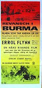 Revansch i Burma 1945 poster Errol Flynn James Brown William Prince Raoul Walsh Krig