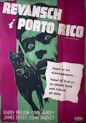 Revansch i Porto Rico 1952 poster Barry Nelson Hundar