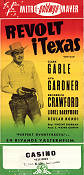 Revolt i Texas 1952 poster Clark Gable Vincent Sherman