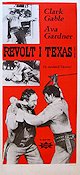 Revolt i Texas 1952 poster Clark Gable Ava Gardner
