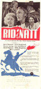 Rid i natt 1942 poster Oscar Ljung Gerd Hagman Eva Dahlbeck Gustaf Molander Text: Vilhelm Moberg