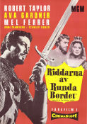 Riddarna av runda bordet 1953 poster Robert Taylor Ava Gardner Mel Ferrer Richard Thorpe Äventyr matinée