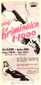 Ring kriminalen 1-1000 1950 poster Don DeFore Andrea King George Tobias Boris Ingster Film Noir Telefoner Vapen