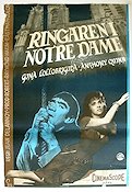 Ringaren i Notre Dame 1956 poster Gina Lollobrigida Anthony Quinn Jean Delannoy Text: Victor Hugo