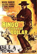 Ringo dödar för dollar 1966 poster Mark Damon Valeria Fabrizi Franco De Rosa Sergio Corbucci Affischkonstnär: Walter Bjorne