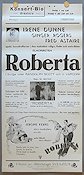 Roberta 1937 poster Irene Dunne Ginger Rogers Fred Astaire Musik: Jerome Kern Musikaler