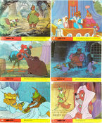Robin Hood Disney 1973 lobbykort Brian Bedford Wolfgang Reitherman Animerat