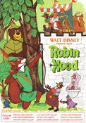 Robin Hood Disney 1973 poster Brian Bedford Wolfgang Reitherman Animerat