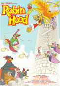 Robin Hood Disney 1973 poster Brian Bedford Wolfgang Reitherman Animerat