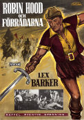 Robin Hood och förrädarna 1958 poster Lex Barker Rossana Rory Massimo Serato Carlo Campogalliani Affischkonstnär: Walter Bjorne Äventyr matinée