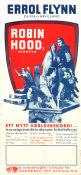Robin Hoods äventyr 1938 poster Errol Flynn Olivia de Havilland Basil Rathbone Claude Rains Michael Curtiz Äventyr matinée