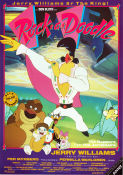 Rock a Doodle 1991 poster Jerry Williams Glen Campbell Don Bluth Animerat Rock och pop