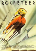 The Rocketeer 1991 poster Bill Campbell Timothy Dalton Jennifer Connelly Joe Johnston Från serier Art Deco