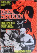 Röda draken 1961 poster Christopher Lee Yvonne Monlaur Geoffrey Toone Anthony Bushell Filmbolag: Hammer Films Asien