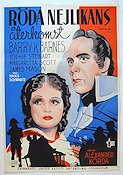 Röda nejlikans återkomst 1937 poster Barry Barnes Alexander Korda Eric Rohman art