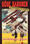 Röde baronen stridsflygaren 1971 poster John Phillip Law Don Stroud Roger Corman Flyg Krig