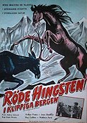 Röde hingsten i Klippiga Bergen 1951 poster Jean Heather Hästar Berg