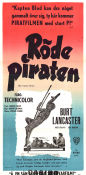 Röde piraten 1952 poster Burt Lancaster Nick Cravat Eva Bartok Robert Siodmak Äventyr matinée