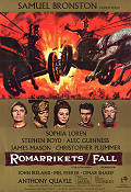 Romarrikets fall 1964 poster Sophia Loren Alec Guinness James Mason Christopher Plummer Anthony Mann Svärd och sandal