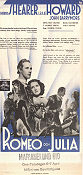 Romeo och Julia 1936 poster Norma Shearer Leslie Howard John Barrymore George Cukor Text: William Shakespeare