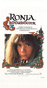 Ronja Rövardotter 1984 poster Hanna Zetterberg Börje Ahlstedt Lena Nyman Allan Edwall Tage Danielsson Text: Astrid Lindgren