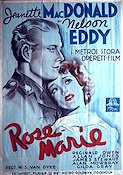 Rose-Marie 1936 poster Jeanette MacDonald Nelson Eddy