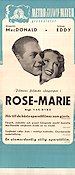 Rose-Marie 1936 poster Jeanette MacDonald Nelson Eddy Reginald Owen WS Van Dyke Musikaler