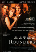 Rounders 1998 poster Matt Damon Edward Norton Gretchen Mol Famke Janssen John Dahl Gambling