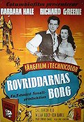 Rovriddarnas borg 1951 poster Barbara Hale Richard Greene Carl Benton Reid Phil Karlson Äventyr matinée