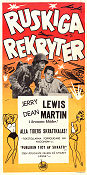 Ruskiga rekryter 1950 poster Dean Martin Jerry Lewis Mike Kellin Hal Walker Krig