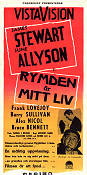 Rymden är mitt liv 1956 poster James Stewart June Allyson Anthony Mann Flyg
