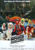 Rymdimperiet slår tillbaka 1980 poster Mark Hamill Harrison Ford Carrie Fisher George Lucas Hitta mer: Star Wars