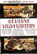 Så vanns vilda västern 1962 poster John Wayne James Stewart Gregory Peck John Ford Hitta mer: Cinerama Hitta mer: Cinemascope