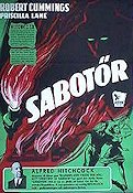 Sabotör 1942 poster Robert Cummings Alfred Hitchcock