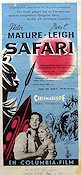 Safari 1956 poster Victor Mature Janet Leigh Hitta mer: Africa