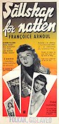 Sällskap för natten 1953 poster Francoise Arnoul