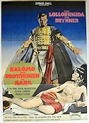 Salomo och drottningen av Saba 1959 poster Gina Lollobrigida Yul Brynner King Vidor Svärd och sandal