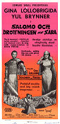 Salomo och drottningen av Saba 1959 poster Gina Lollobrigida Yul Brynner King Vidor Svärd och sandal