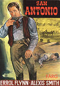 San Antonio 1945 poster Errol Flynn Alexis Smith Affischkonstnär: Walter Bjorne