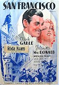 San Francisco 1936 poster Clark Gable Jeanette MacDonald WS Van Dyke Eric Rohman art