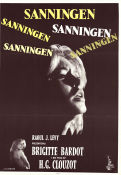 Sanningen 1960 poster Brigitte Bardot Paul Meurisse Charles Vanel Henri-Georges Clouzot