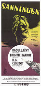 Sanningen 1960 poster Brigitte Bardot Paul Meurisse Charles Vanel Henri-Georges Clouzot