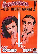 Sanningen och inget annat 1942 poster Paulette Goddard Bob Hope