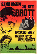 Sanningen om ett brott 1960 poster Raymond Burr Martha Hyer Joan Bennett William F Claxton
