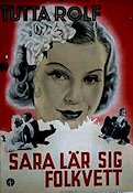 Sara lär sig folkvett 1937 poster Tutta Rolf Håkan Westergren