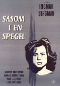 Såsom i en spegel 1961 poster Harriet Andersson Gunnar Björnstrand Max von Sydow Lars Passgård Ingmar Bergman Affischkonstnär: Ranke Sandgren Foto: Sven Nykvist